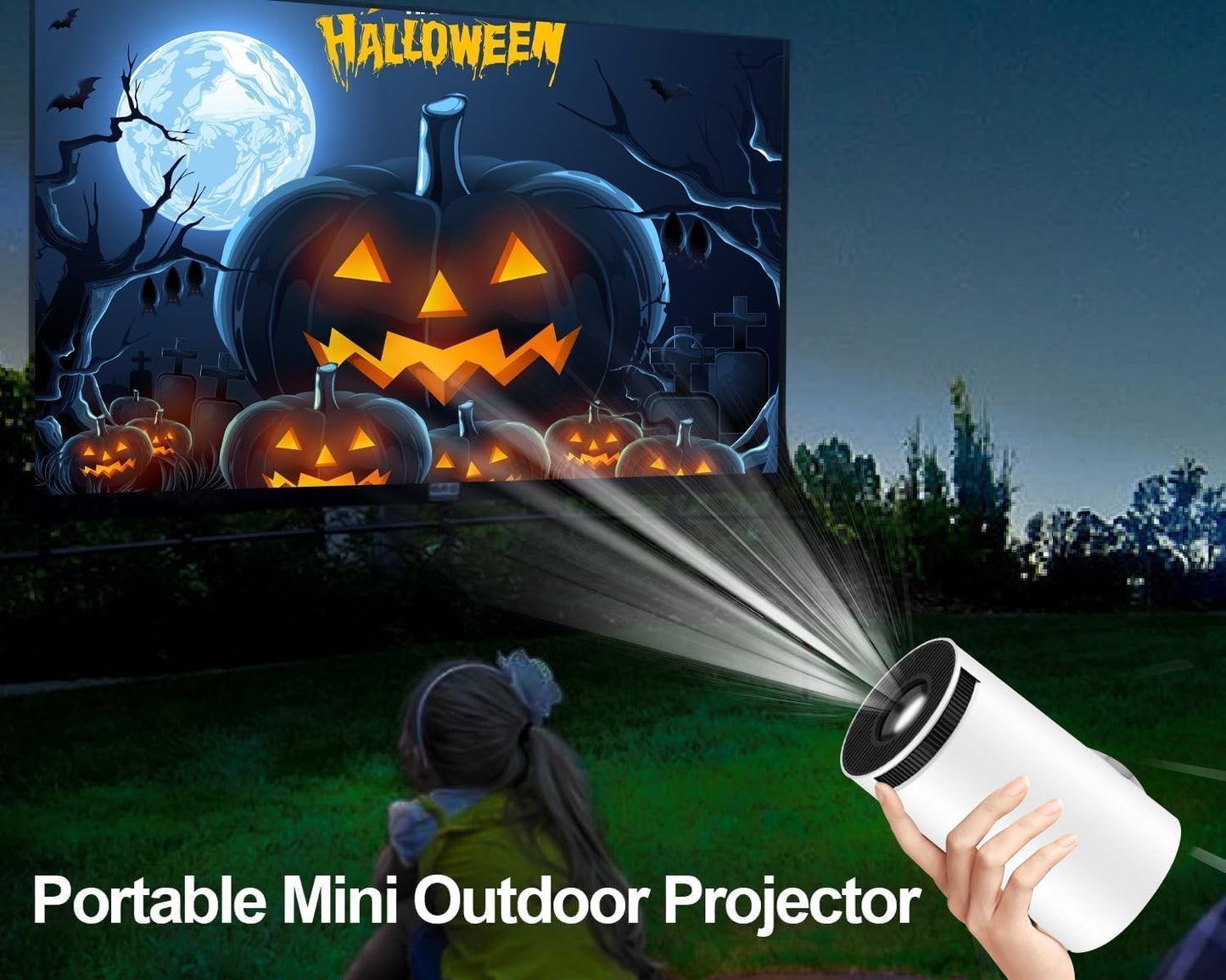 Portable Mini Projector, 4K 1080P Full HD Projector