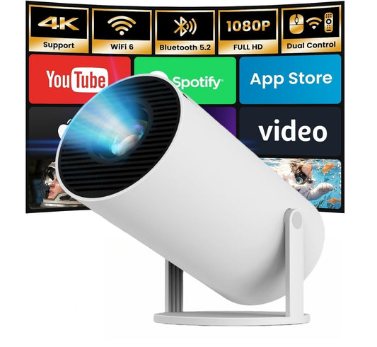 Portable Mini Projector, 4K 1080P Full HD Projector
